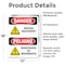 Signmission Moving Machinery Bilingual Danger Sign, Vinyl Decal, 12in W x 18in L, 2PK OS-2PACK-DS-D-1218-VS-1453 - alternate 6